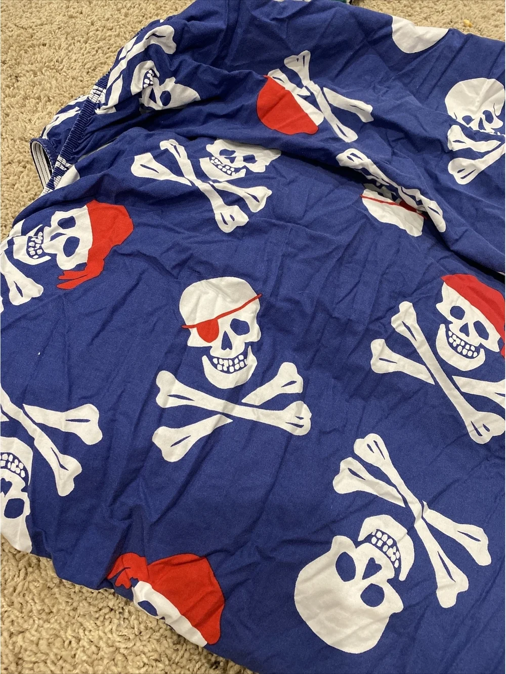 CompanyKids Pirate Skull And Bones Eye Patch fitted Twin Sheet & Pillowcase
